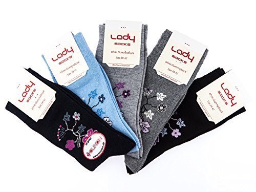 10 Paar Damen Socken ohne Gummi von SOUNON® (980116), Groesse: 35-38