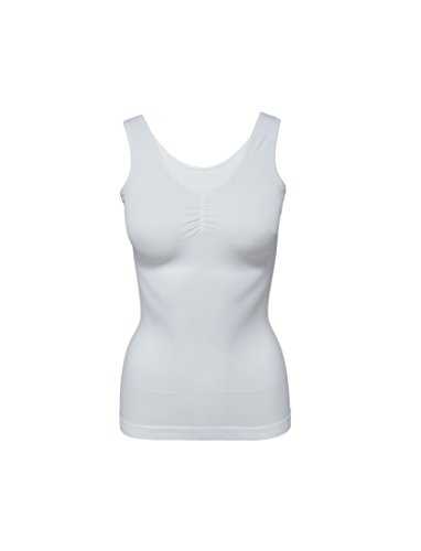 2 Stück Damen Form-Unterhemden Shapewear Gr. 40/42 weiß sanft formend verschiedene Farben kaschiert Taille und Bauch ohne Nähte Seamless
