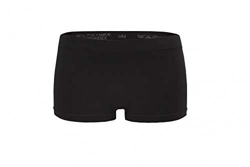 6er Pack Seamless Damen Panties Hipsters Boxershorts Perfekter Sitz sechs Farben, Größe:40/42, Farbe:Schwarz Set