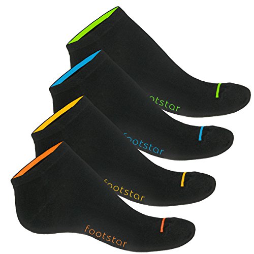 8 Paar Sneaker Socken Neon Glow für Sie und Ihn-43-46