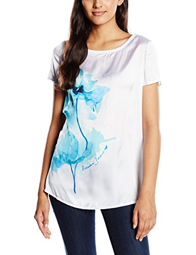 Armani Jeans Damen T-Shirt C5H35LH, Gr. Medium (Herstellergröße: 44), Weiß (BIANCO - WHITE 10)