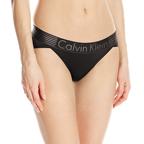Calvin Klein Damen Eisen Stärke Bikini Panty # qf1521 Gr. S, Mehrfarbig - Schwarz