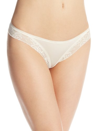 Calvin Klein Damen Tanga MODERN SIGNATURE Panty – Elfenbein Gr. Medium, Elfenbein - Elfenbein