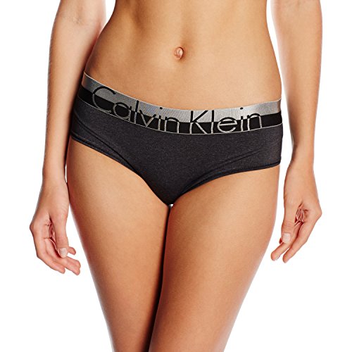 Calvin Klein underwear Damen Hipster MODERN MICRO, Gr. 36 (Herstellergröße: S), Grau (BLACK HEATHER LE6)