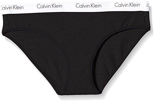 Calvin Klein Damen 2er Pack ,Cotton bikini Gr. 36 (Herstellergröße: M), Schwarz (BLACK 001)