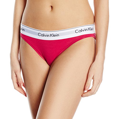 Calvin Klein Damen Panties MODERN COTTON - BIKINI, Einfarbig, Gr. 40 (Herstellergröße: L), Rosa (TINTED ROSE TT2)