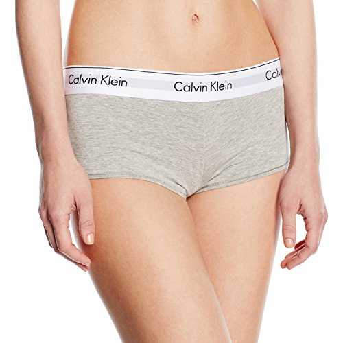 Calvin Klein Damen Panties MODERN COTTON - SHORT, Gr. 36 (Herstellergröße: S), Grau (GREY HEATHER 020)
