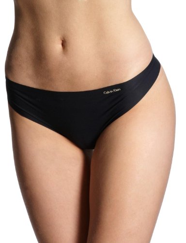 Calvin Klein Damen String D3428E Invisibles Panties Thong, Gr. 38 (M), Schwarz (001 Black)