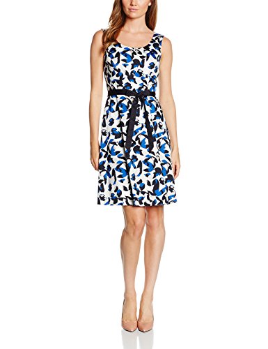 Comma Damen Kleid 89.606.82.3279, Mehrfarbig (Blue Aop 55A8), 36