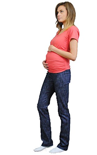 Damen Jeans Schwangerschaftshose Denim Umstandsjeans mit Bauchband