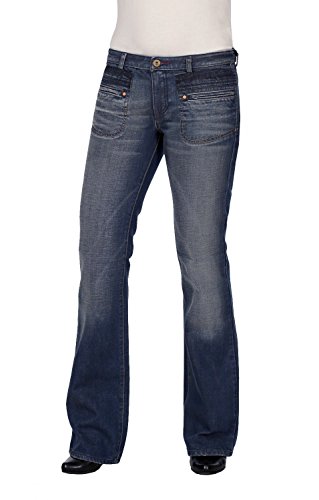 Diesel Damen Jeans, Hüftjeans, Low Waist Bootcut Jeans Crossim 0010HI, Größe:W32/L34