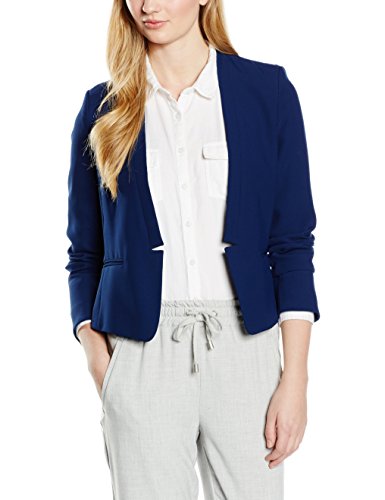 ESPRIT Collection Damen Blazer Regular Fit, Gr. 40, Blau (NAVY 400)