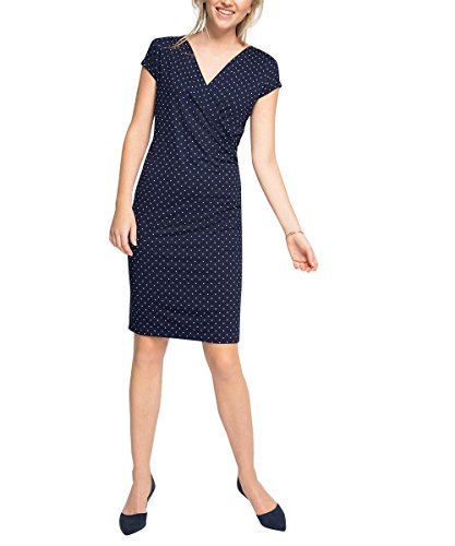 ESPRIT Collection Damen Kleid mit Stretch, Knielang, Gr. 44 (Herstellergröße: XXL), Mehrfarbig (NAVY 4 403)