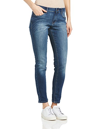 ESPRIT Damen Skinny Jeans mit heller Waschung, Gr. W26/L32, Blau (HORIZON BLUE 519)