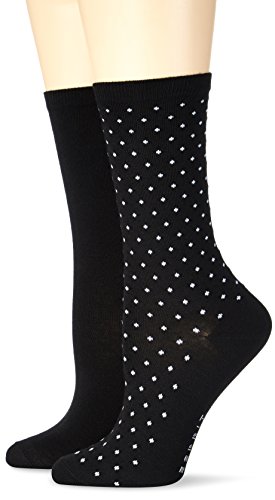 ESPRIT Damen Strick Socken Fine Dot Doppelpack, Gr. 39/42, Schwarz (black 3000)