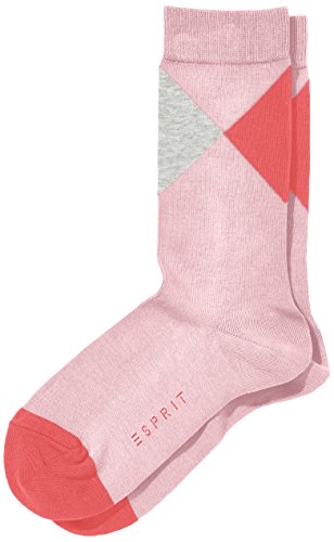 ESPRIT Damen Socken New Argyle, Gr. 35/38, Rot (parfait 8444)
