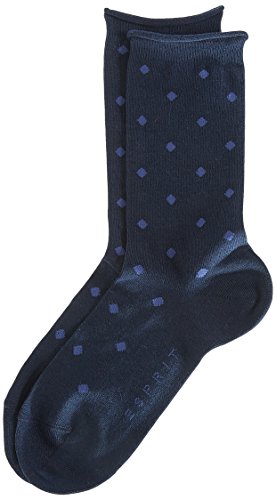 ESPRIT Damen Socken Polka Dot, Gr. 35/38, Blau (marine 6120)