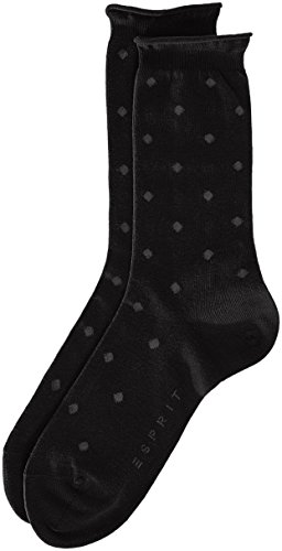 ESPRIT Damen Socken Polka Dot, Gr. 35/38, Schwarz (black 3000)