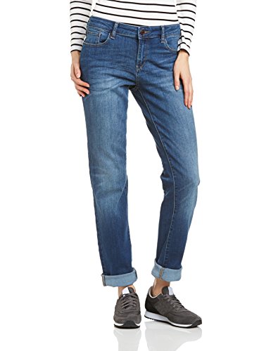 ESPRIT Damen Straight Leg Jeans mit heller Waschung, Gr. W31/L32, Blau (HORIZON BLUE 519)