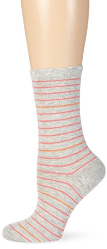ESPRIT Damen Strick Socken Fine Stripe, Gr. 39/42, Grau (storm grey 3820)