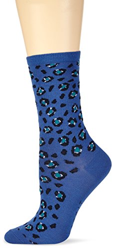 ESPRIT Damen Strick Socken Leo Art, Gr. 39/42, Blau (fisherblue 6848)