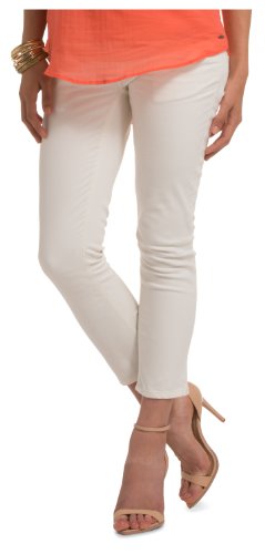 ESPRIT Maternity Damen 7/8 Umstandshose D84122 Jeans OTB 7/8 slim, Gr. 27 (Herstellergröße: 34), Elfenbein (Off white)