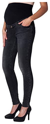 ESPRIT Maternity Damen Slim Umstands Jeans OTB, Gr. 40 (Herstellergröße: 40/32), Schwarz (Black Denim 900)
