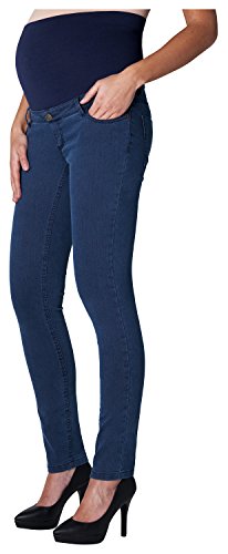 ESPRIT Maternity Damen Slim Umstandshose Pants OTB, Gr. 42 (Herstellergröße: 42/32), Blau (Night Blue 846)