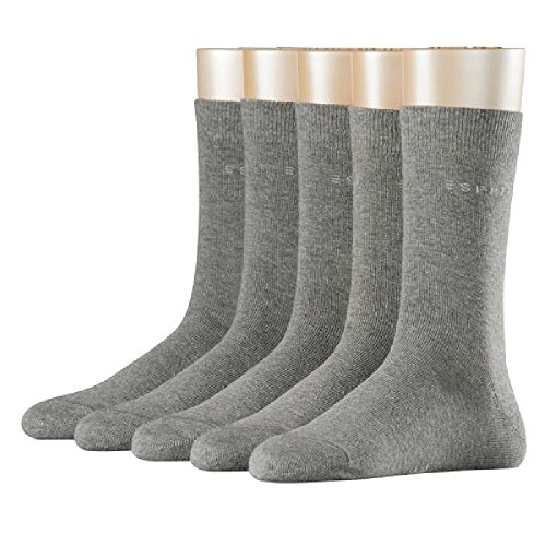 ESPRIT Damen Socken Uni 5er Pack, NA, 5er Pack, Grau (Light Greymeliert 3390), 36/41