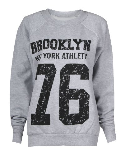 Fast Fashion Damen Sweatshirt Geek Brooklyn Boy Adler Druck