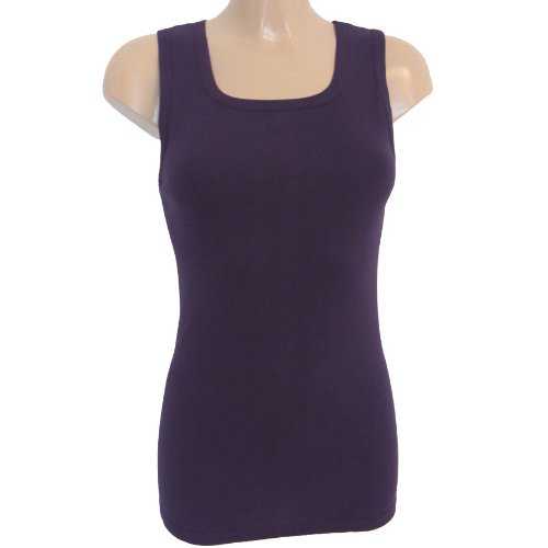 HERMKO 1325 Damen Longshirt in Trend-Farben aus 100% Baumwolle, Tank Top auch in Übergrößen, längeres Shirt für drüber und drunter, Farbe:marine, Größe:36/38 (S)