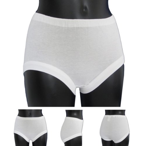 HERMKO Komfort Taillenslip für Damen sehr weich Dank Modal mit elastischen Börtchen Art. 17114001, Farbe:weiß, Größe:56 (XXXL)