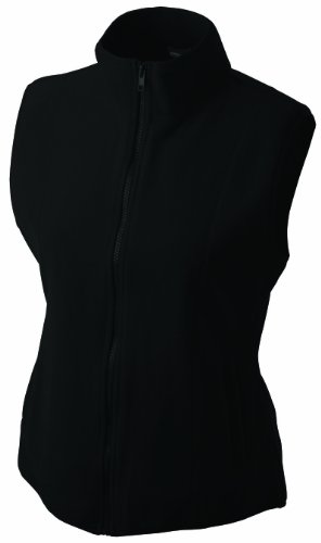 James & Nicholson Damen Weste Girly Microfleece Vest, Gr. 36 (Herstellergröße: M), Schwarz