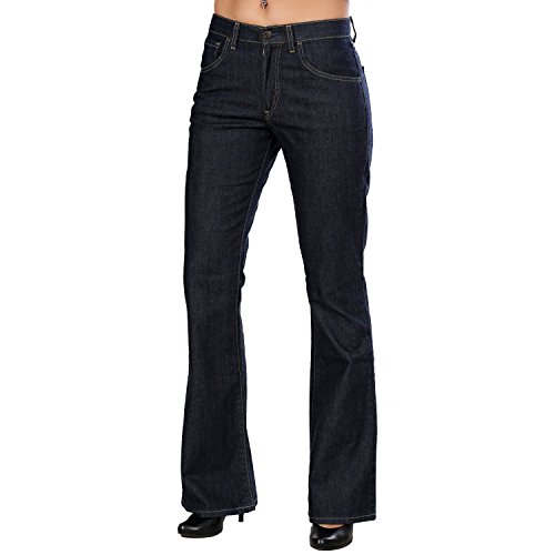 Levis Red Tab Damen Jeans, Damenjeans 525 Slim Fit, Bootcut, Darkblue 525.85.01, Größe:W27/L34