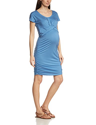 MAMALICIOUS Damen Etui Umstandskleid Mleva S/S Jersey Dress, Knielang, Gr. 36 (Herstellergröße: S), Blau (Riviera)