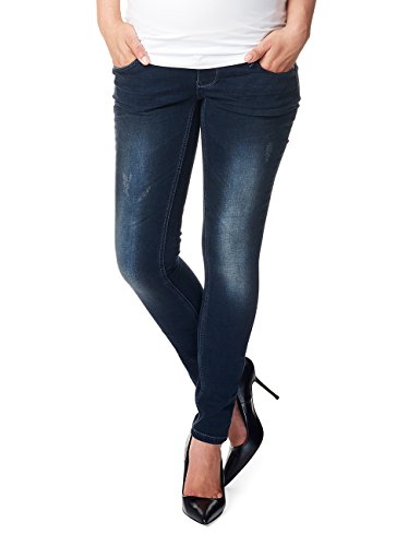 Noppies Damen Skinny Umstands Jeans OTB Britt, Gr. 38 (Herstellergröße: 30), Blau (Dark Stone Wash C296)