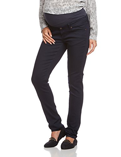 Noppies Damen Slim Umstandshose Pants OTB Bailey, Gr. 32 (Herstellergröße: XXS), Blau (Dark Blue C165)