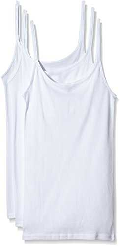 Triumph Damen Unterhemd Katia Basics Shirt01 3P, Gr. 38, Weiß (WHITE 03)