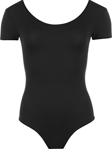 WearAll - Damen elastischer Body Top - Schwarz - 36-38