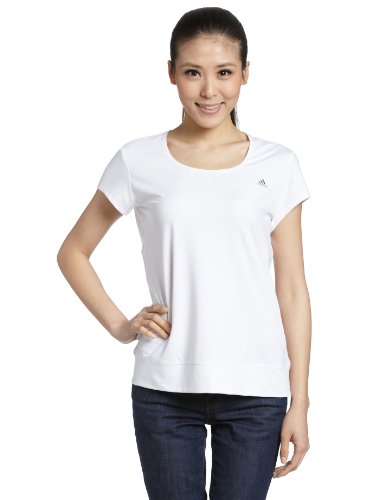 adidas Damen T-Shirt Multifunctional Essentials, white/metallic silver, L, X19450