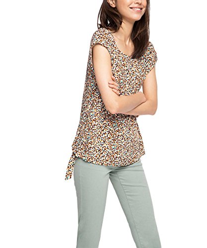 ESPRIT Damen Regular Fit Bluse gepunktet, Gr. 38 (Herstellergröße: M), Mehrfarbig (BURNT ORANGE 815)