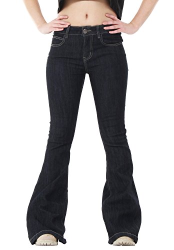 Glamour Outfitters - Damen Jeans-Schlaghosen - 60er/70er Stil - Indigo (44)