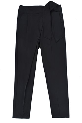 honour fashion Damen fit Anzughose Pinstripe Casual Pants mit einstellbaren Gürtel Polyester xs－l