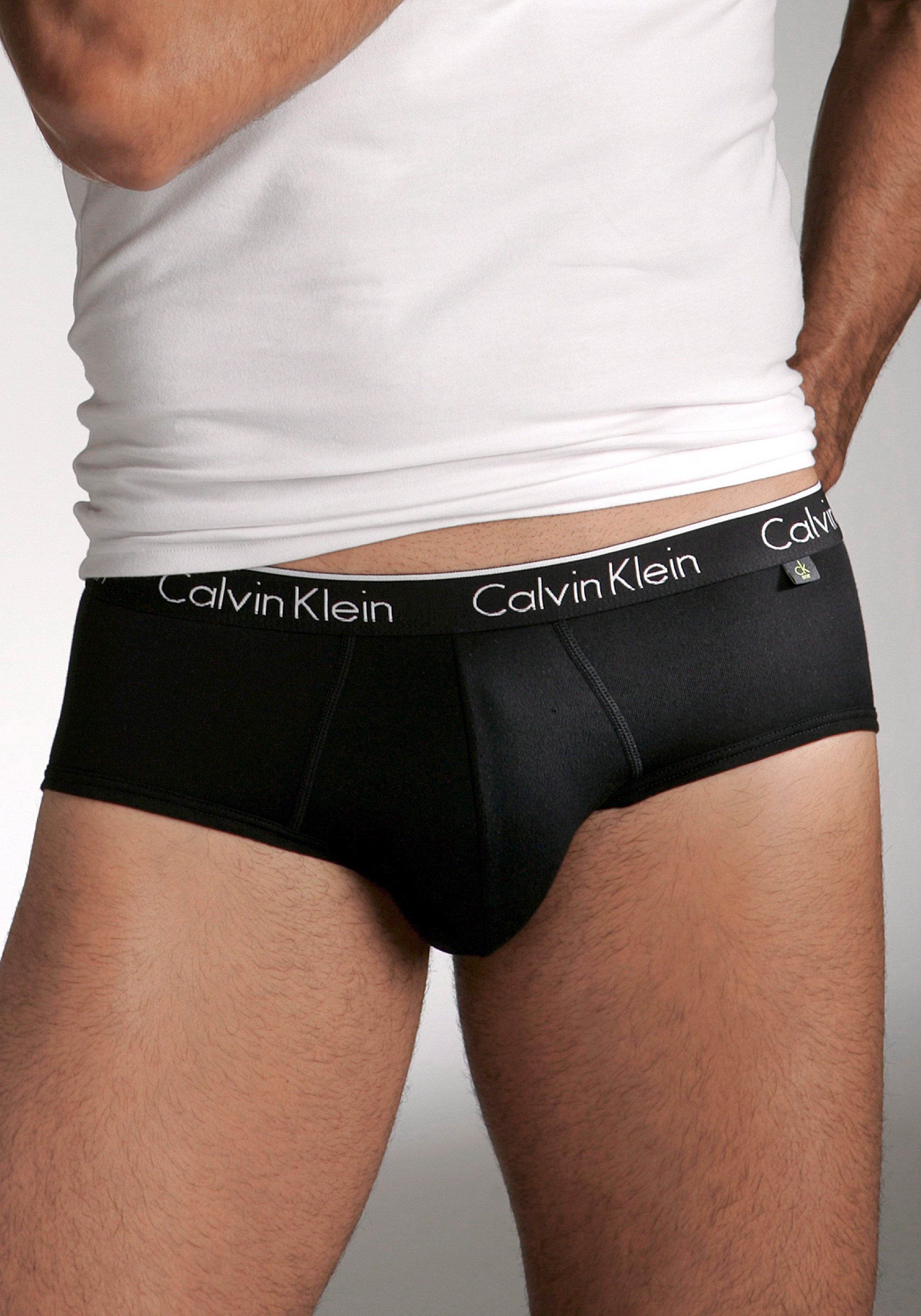Calvin Klein Slips (2 Stück) mit kontrastfarbenem Logodruck im Webbund