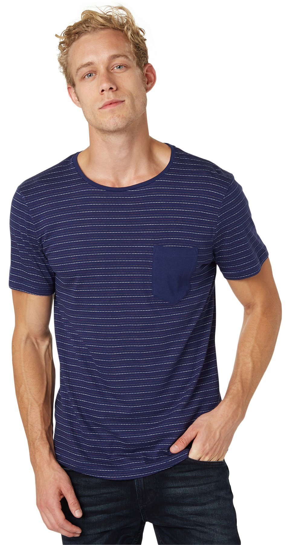 TOM TAILOR DENIM T-Shirt »stripy allover printed tee«