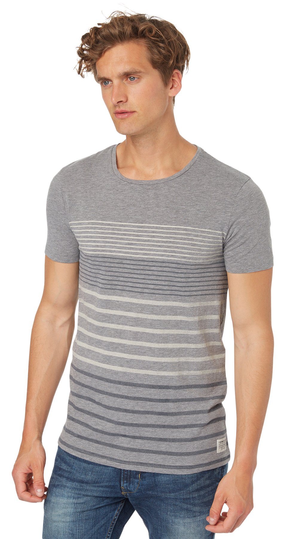 TOM TAILOR DENIM T-Shirt »placement striped shirt«