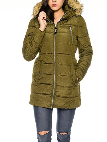 ONLY Damen Winterjacke Stepp-Jacke Mantel NEW LIME NYLON COAT blau schwarz (S, khaki-grün (Beech))