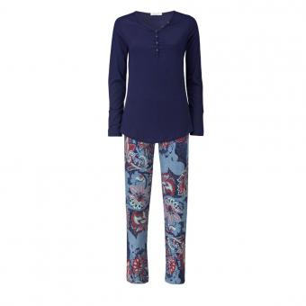 CYELL Schlafanzug Pyjama, lang Blau Flower