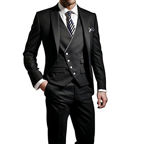 GEORGE Herren Anzug Tuxedos Smokingsakko Anzuege 3-Teilig Anzug Sakko,Anzug Hose,Weste 114