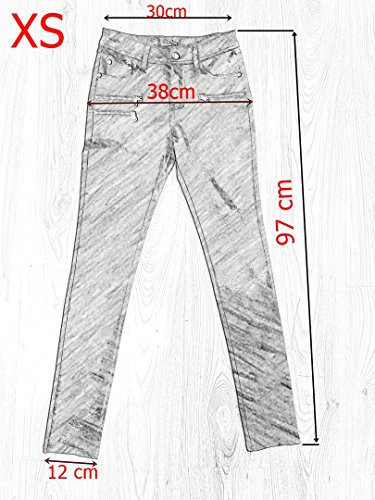 Crazy Age Damenhose Jegging Legging Zipper stylisch H086